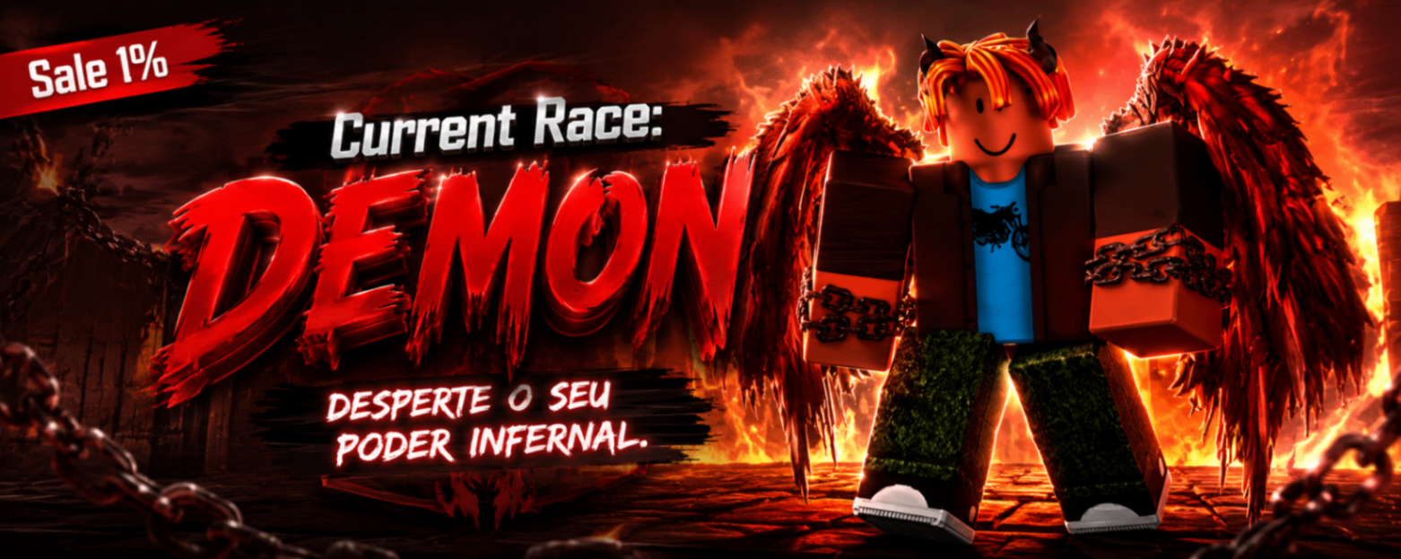 LEVEL 50 + 50K COIN + RACE DEMON + ARCANE PICKAXE